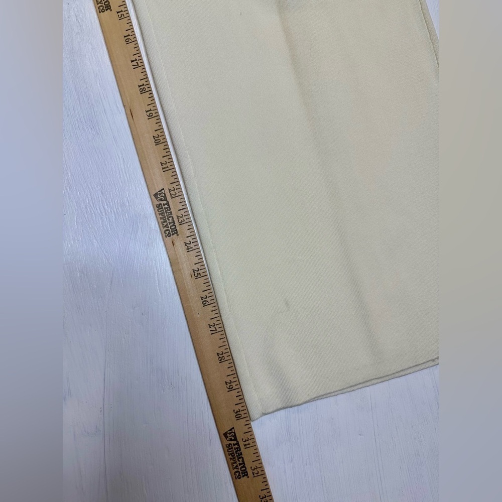Grace Golden Lady Wide Leg Knit Pants Ivory Pull On Lounge XL NWT Rayon Blend - Picture 10 of 14